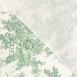 Toile de Jouy Bed Sheet Fabric – Green - Ribes y Casals