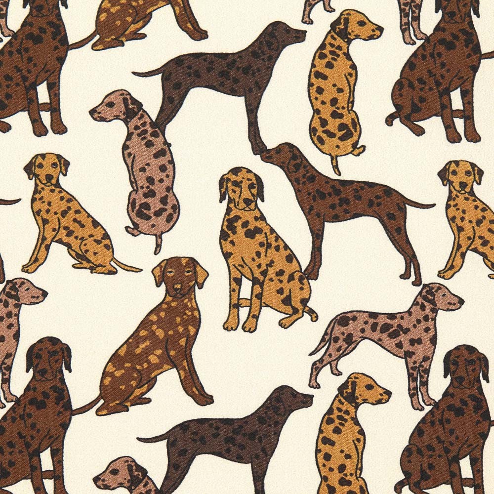 Twill Cotton Dogs Ecru - Ribes y Casals