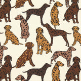 Twill Cotton Dogs Ecru - Ribes y Casals