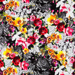 Botanical Red Bi-Strecth Twill - Ribes y Casals