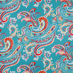 Bi-stretch Twill Paisley Aquamarine - Ribes y Casals