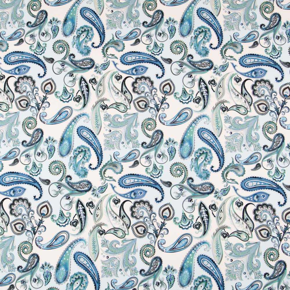 Twill Bi-elastic Paisley Blue - Ribes y Casals