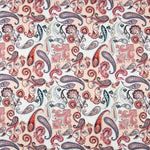 Twill Bi-elastic Paisley Coral - Ribes y Casals