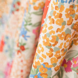 Twill Elastane Coral Flowers - Ribes y Casals