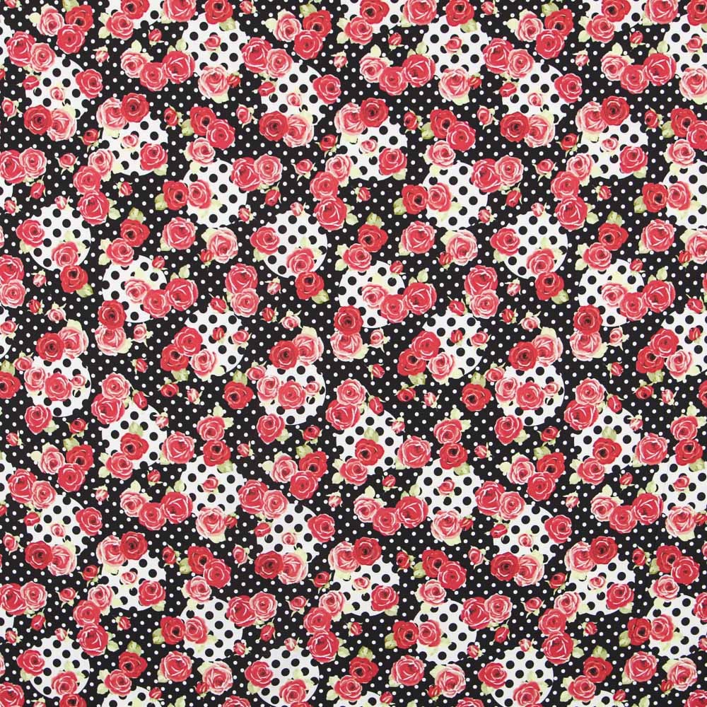 Stretch Twill Flamenca Patchwork Black - Ribes y Casals