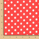 Coral Stretch Twill Dots - Ribes y Casals