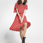 Coral Stretch Twill Dots - Ribes y Casals