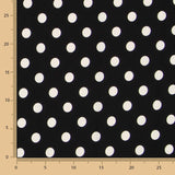 Stretch Twill Dots  Black - Ribes y Casals