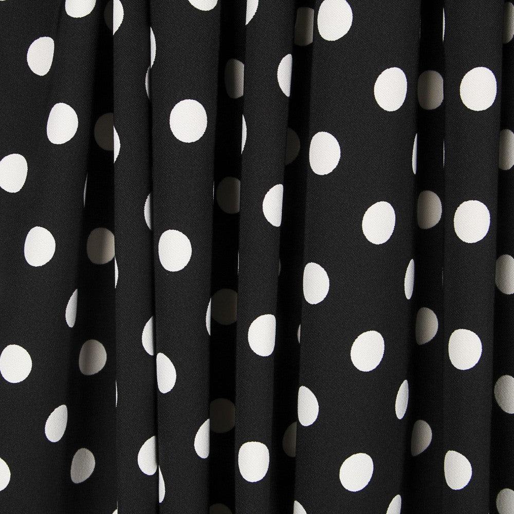 Stretch Twill Dots  Black - Ribes y Casals