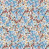 Viscose Twill Turquoise Small Flowers - Ribes y Casals