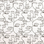 Cotton Satin Printed Portraits White Background - Ribes y Casals