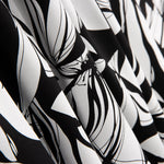 Satin Cotton Print Black-White - Ribes y Casals