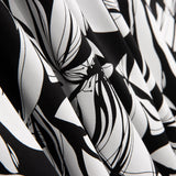 Satin Cotton Print Black-White - Ribes y Casals