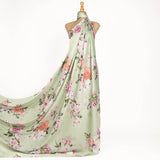 Jade Green Printed Cretonne Satin - Ribes y Casals