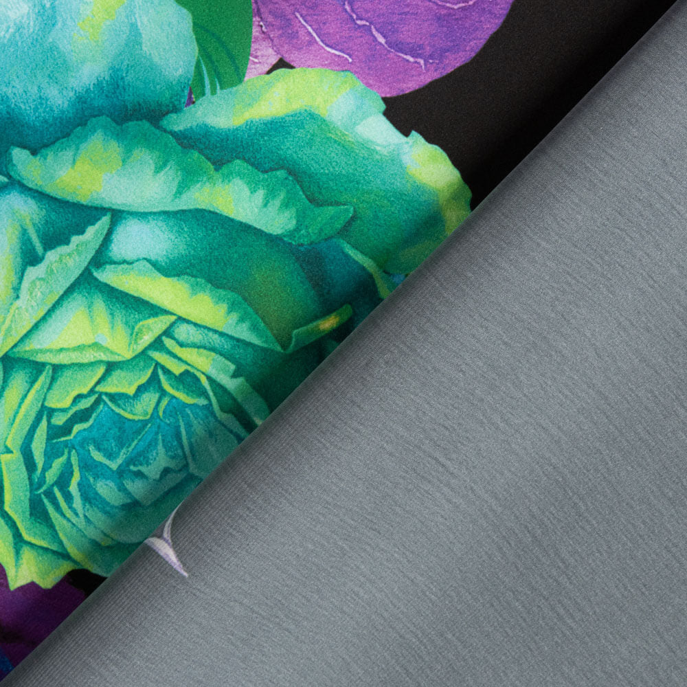 Printed Satin Black Cretonne - Ribes y Casals