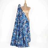 Blue Denisa Printed Satin - Ribes y Casals
