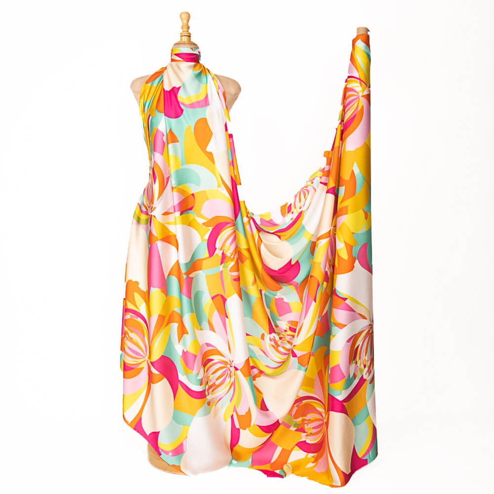 Summer Floral Print Satin - Ribes y Casals