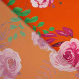 Coral Liana Printed Satin - Ribes y Casals