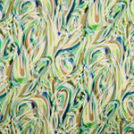Green Brushes Printed Satin - Ribes y Casals