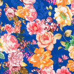Satén Jacquard Cretonero Azul - Ribes y Casals