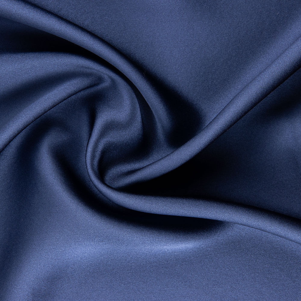 Natural Silk Satin Navy - Ribes y Casals