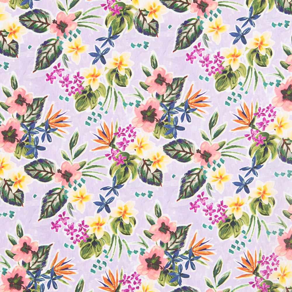 Satin Matt Floral Lavender - Ribes y Casals