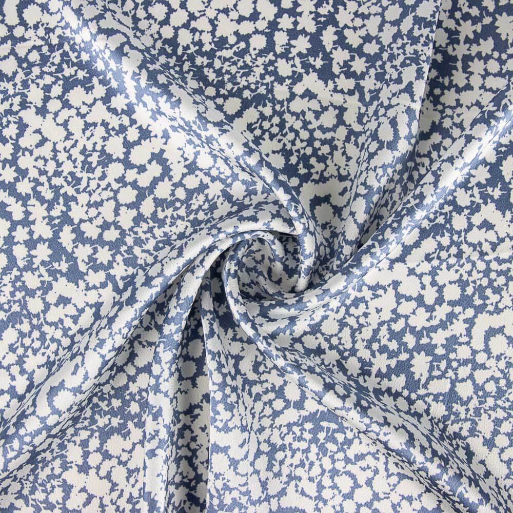 Abstract Print Polyester Satin Blue - Ribes y Casals