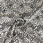 Black Abstract Print Polyester Satin - Ribes y Casals