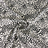 Black Abstract Print Polyester Satin - Ribes y Casals