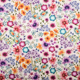 Satin Spandex Cretonne Flower Purple - Ribes y Casals