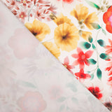 Satin Spandex Floral Cretonne Red - Ribes y Casals