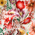 Satin Spandex Floral Cretonne Red - Ribes y Casals