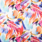 Spandex Satin Maxi Flower Coral Drawing - Ribes y Casals