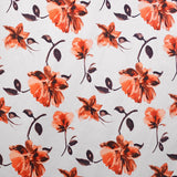 Satin Printed Flower Big Red - Ribes y Casals