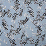 Print Satin Blue Jean Leaves - Ribes y Casals