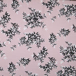 Pink Leaves Print Satin - Ribes y Casals