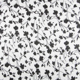Print Satin Black Leaves - Ribes y Casals