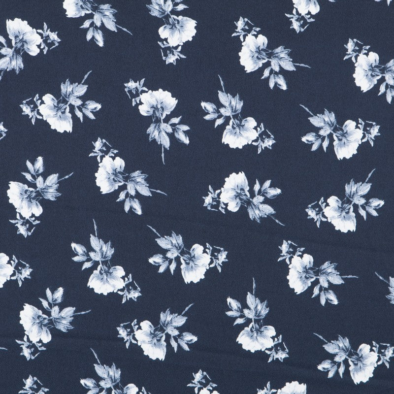 Floral Satin Blue Background - Ribes y Casals