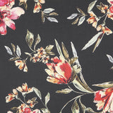 Black Floral Satin - Ribes y Casals