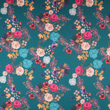 Satén Floral Winter Esmeralda - Ribes y Casals