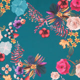 Satén Floral Winter Esmeralda - Ribes y Casals