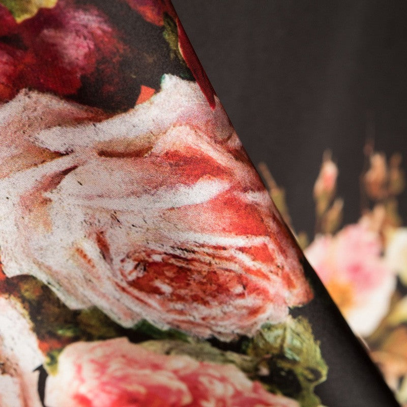 Satin Kimono Cretonne Black - Ribes y Casals
