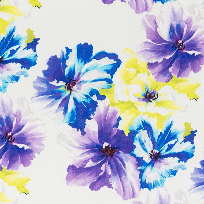 Satin Kimono Flower Lime - Ribes y Casals