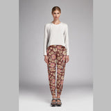 Satin Kimono Flowers Brown - Ribes y Casals