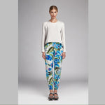 Satin Kimono Hibiscus Blue - Ribes y Casals