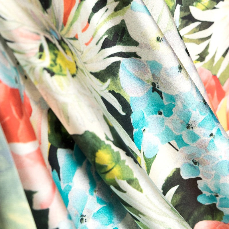 Satin Kimono Wild Turquoise - Ribes y Casals