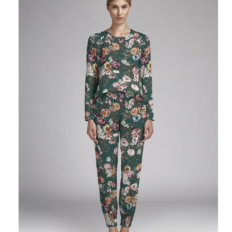 Satin Kimono Emerald Green - Ribes y Casals