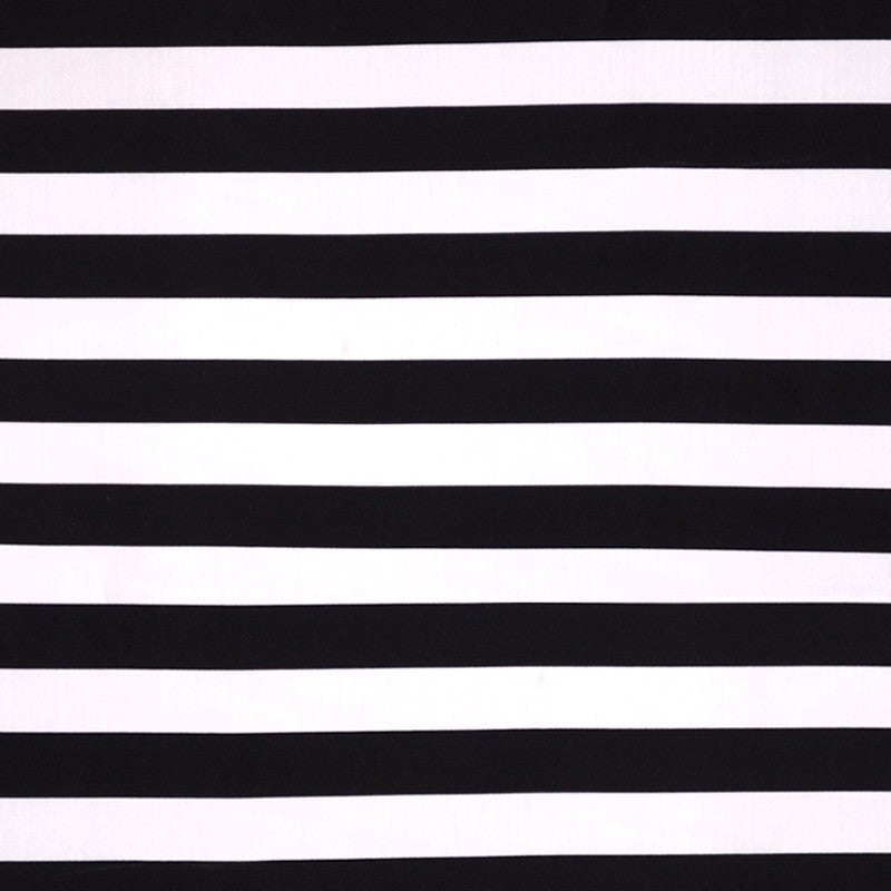 Satin Metal Stripes White / Black - Ribes y Casals