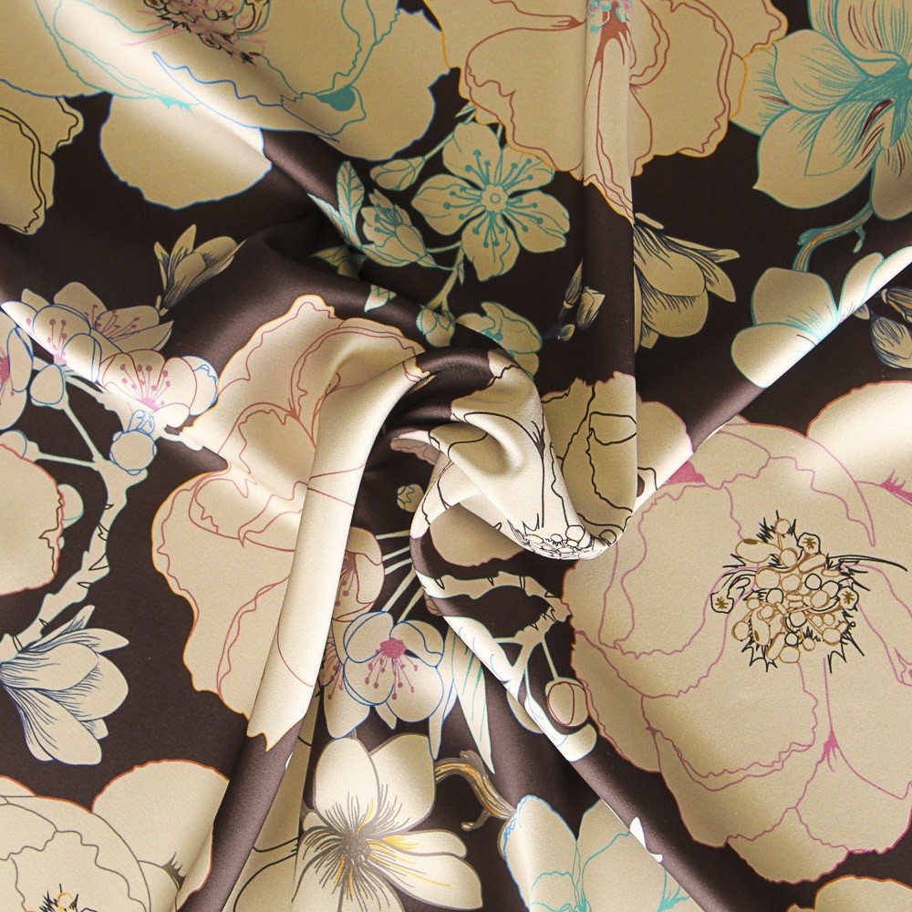 Fashion Satin Flower Retro Chocolate - Ribes y Casals