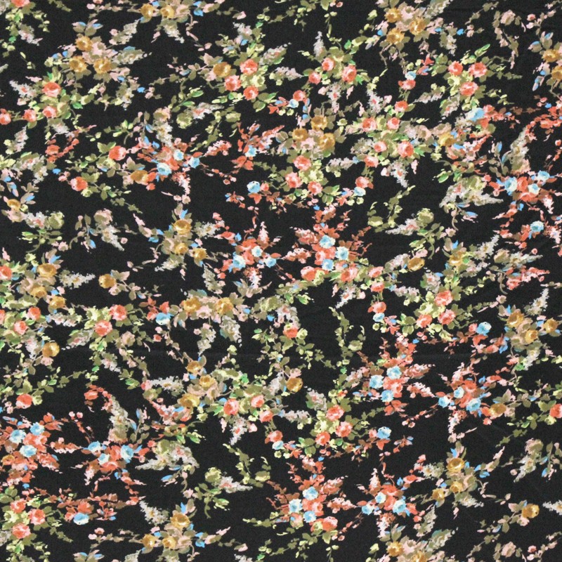 Satin Polyester Contrast Black - Ribes y Casals